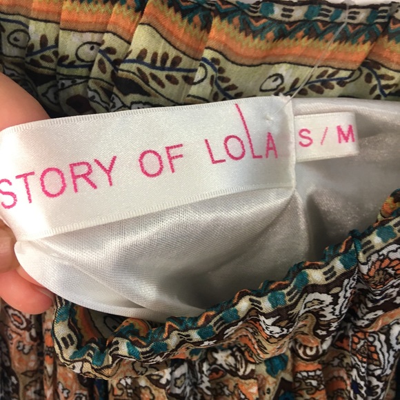 ASOS Story Of Lola Mini Skirt S Floral Pleated - Picture 4 of 6